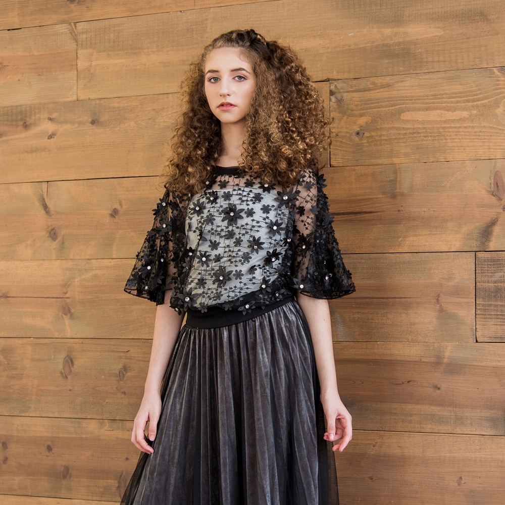 Statement Top Formal Black Shirt Unique Design Sexy Vacation Outfit